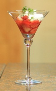 sous vide champagne strawberries dessert